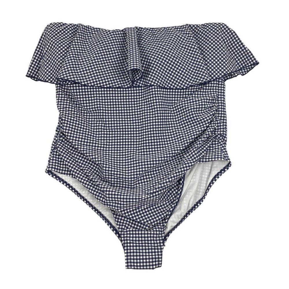 Kona Sol Bandeau Flounce One-Piece Swimsuit size 24W